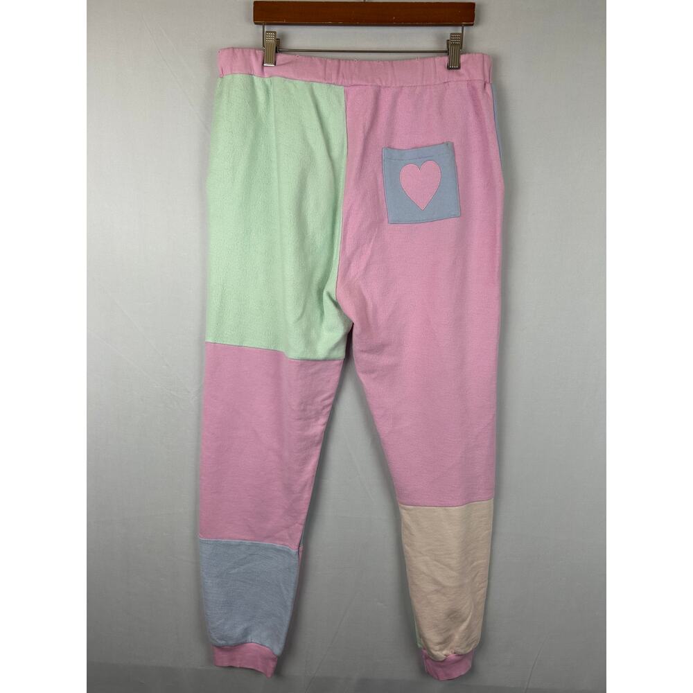 Loveshackfancy Patchwork Jogger Sweatpants Elasti… - image 6